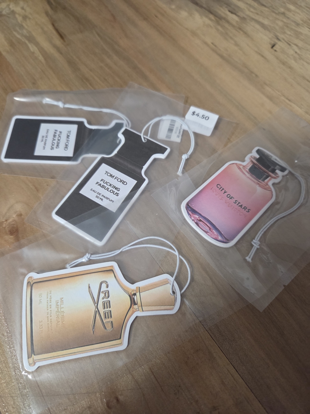 Perfume Bottle Air Freshener Set - Black, Pink, Gold